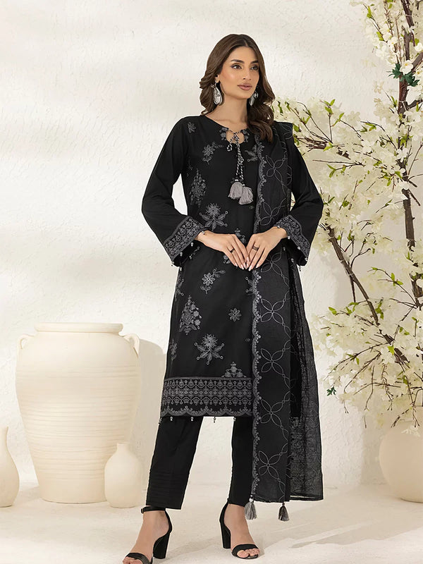 3PC Unstitched Lawn Embroidered Suit (UNS7MI111)