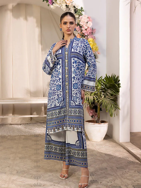 2PC Stitched Lawn Printed Suit