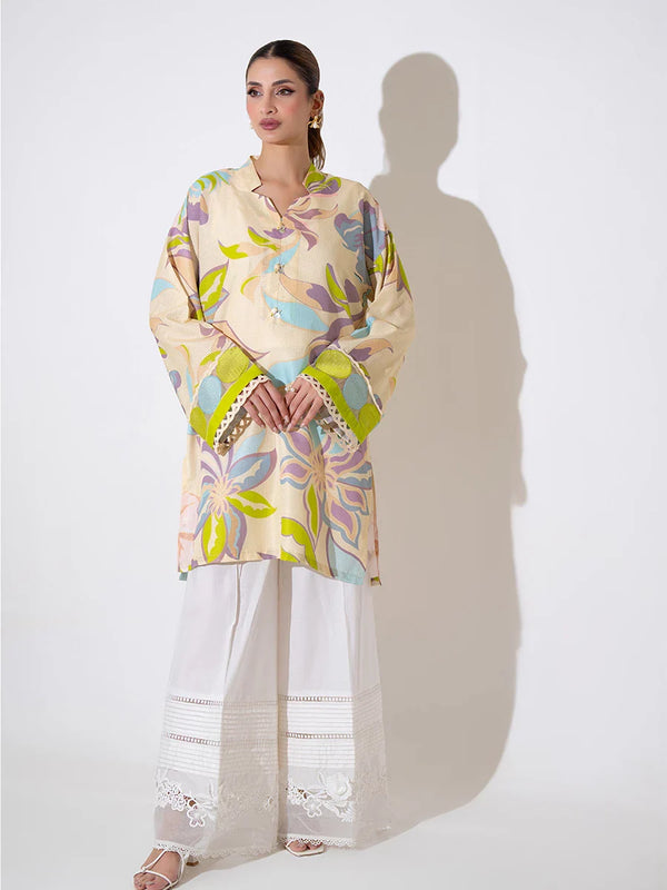 1PC STITCHED POLY VISCOSE EMBROIDERED SHIRT