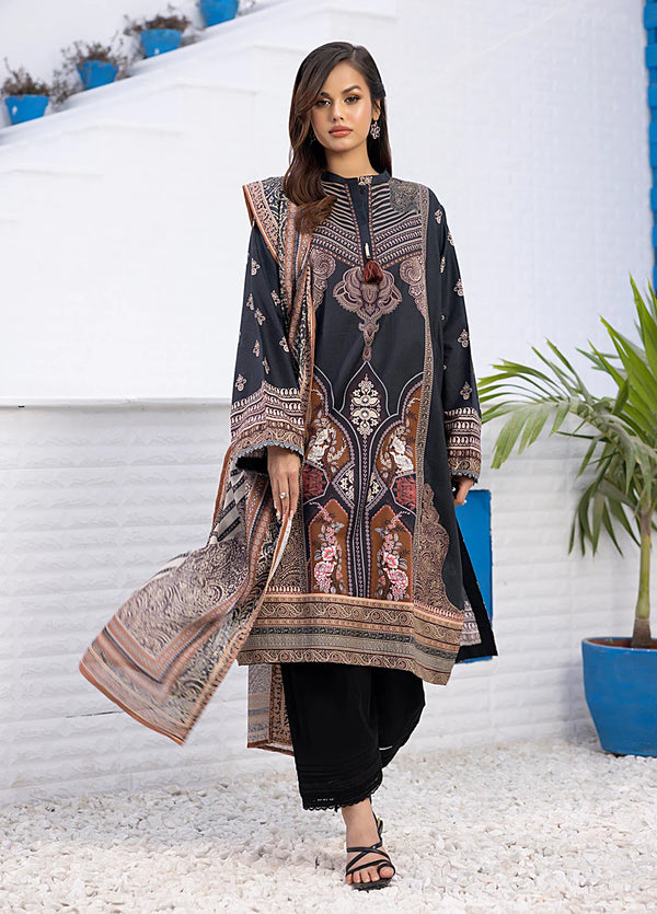 3PC Stitched Cambric Printed Suit
