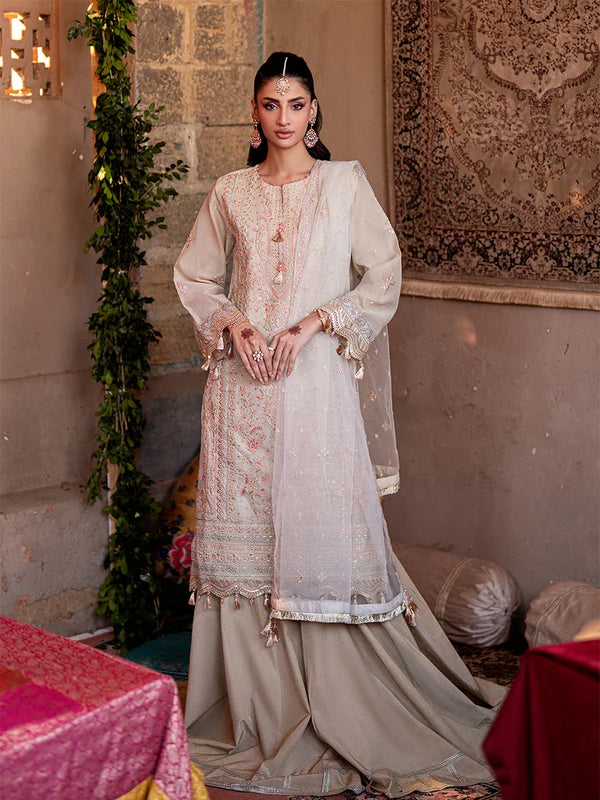 3Pc Unstitched Festive Embroidered Suit (No016)