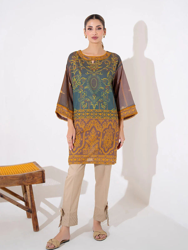 1PC Stitched Basic Lawn Printed Shirt