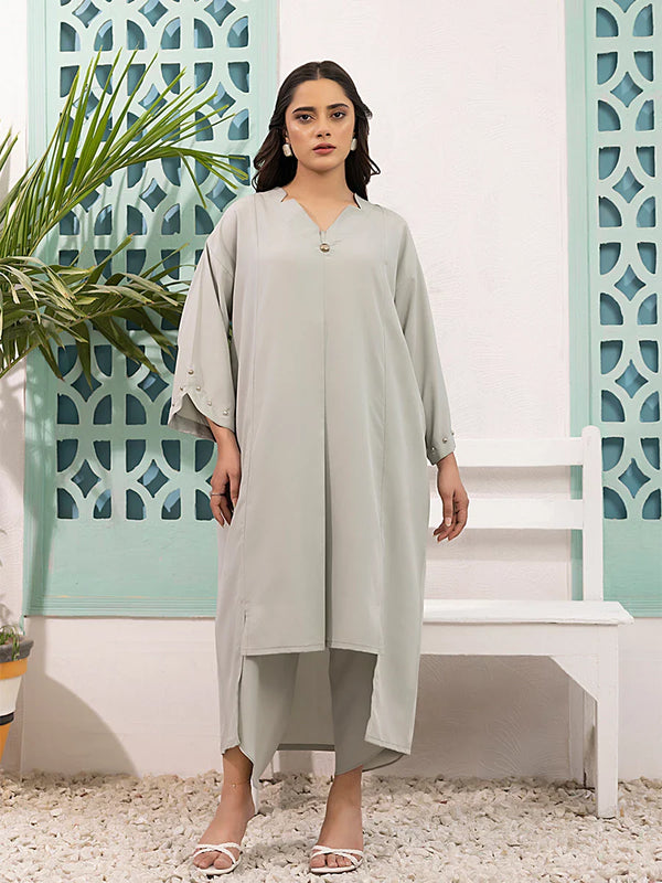 2PC Stitched Crepe Dyed Suit