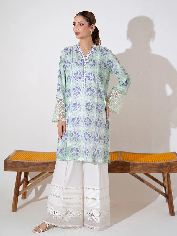 1PC STITCHED CAMBRIC PRINTED SHIRT