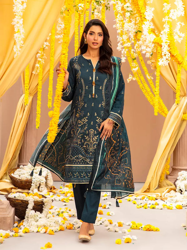 3Pc Unstitched Festive Embroidered Suit (No064)