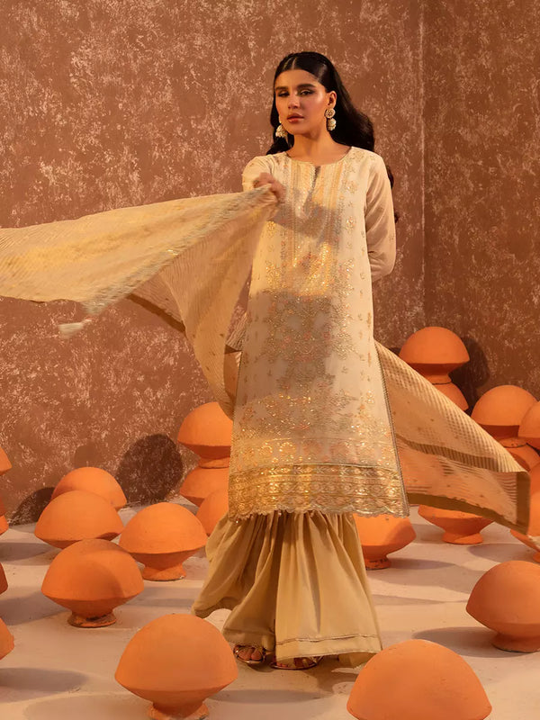 3PC Unstitched Festive Embroidered Suit (SUNW6JI035)