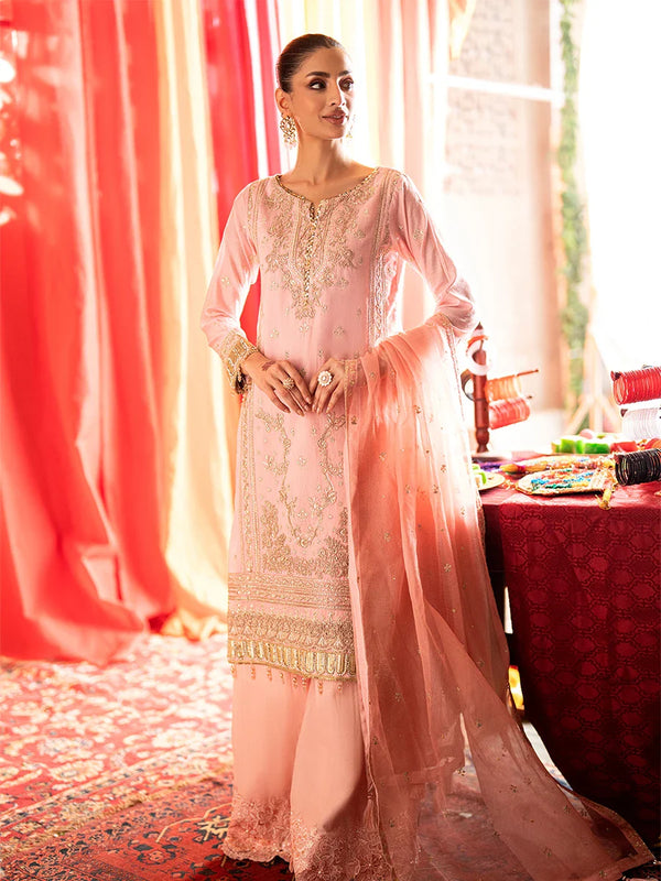 3Pc Unstitched Festive Embroidered Suit (No019)