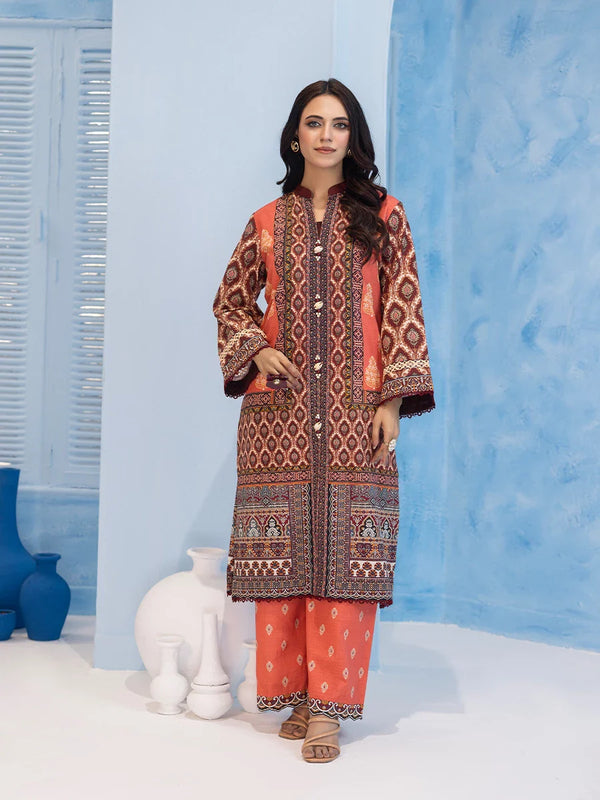 2Pc Stitched Printed Khaddar Dress