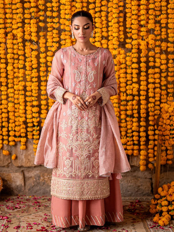 3Pc Unstitched Festive Embroidered Suit (No035)