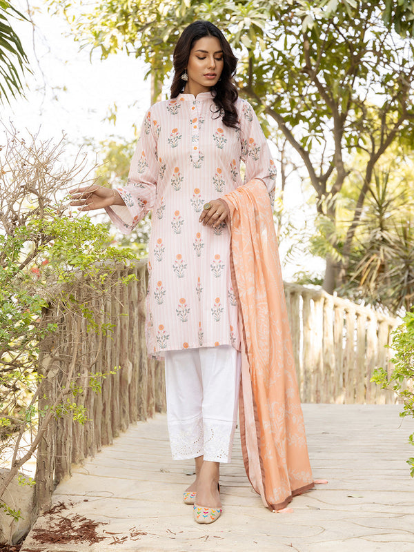 2pc - Lawn Stitched Shirt Dupatta