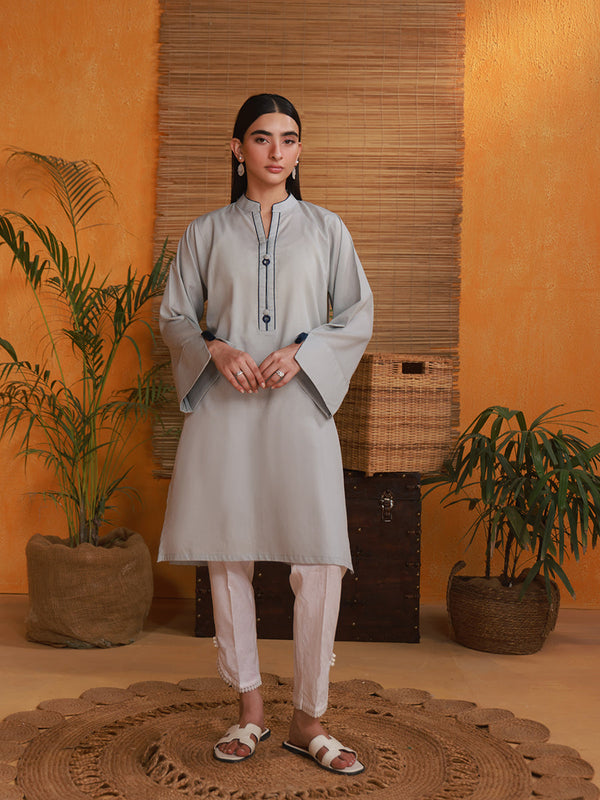 1pc - Stitched Signature Dobby Embellished Shirt