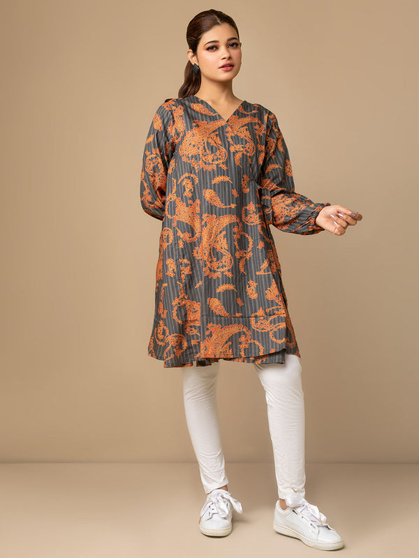 1pc - Stitched Basic Printed Cambric Shirt
