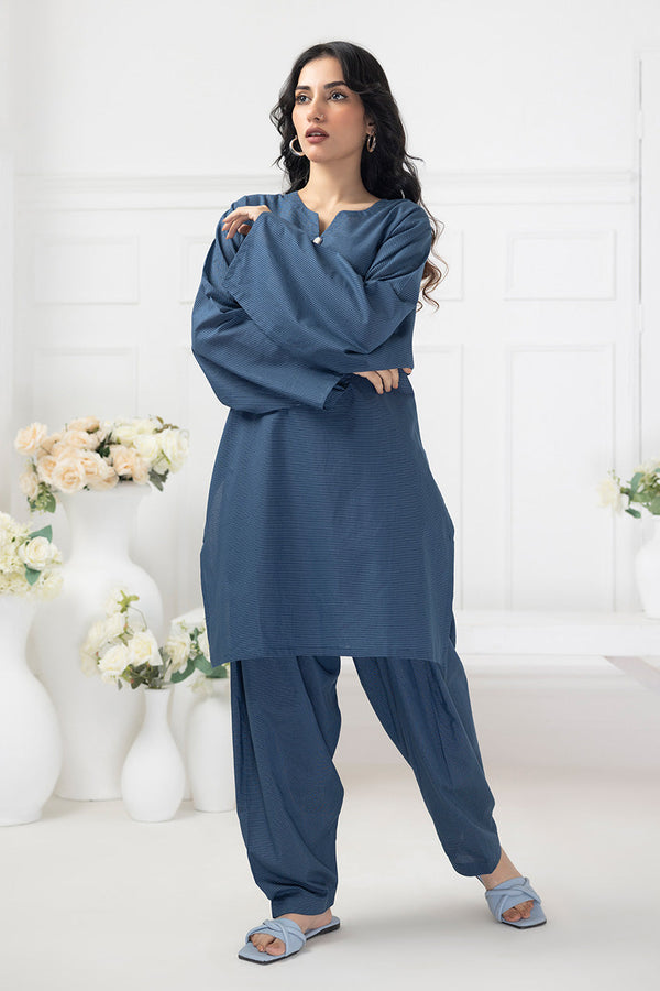 2pc - Stitched Basic Printed Cambric Suit