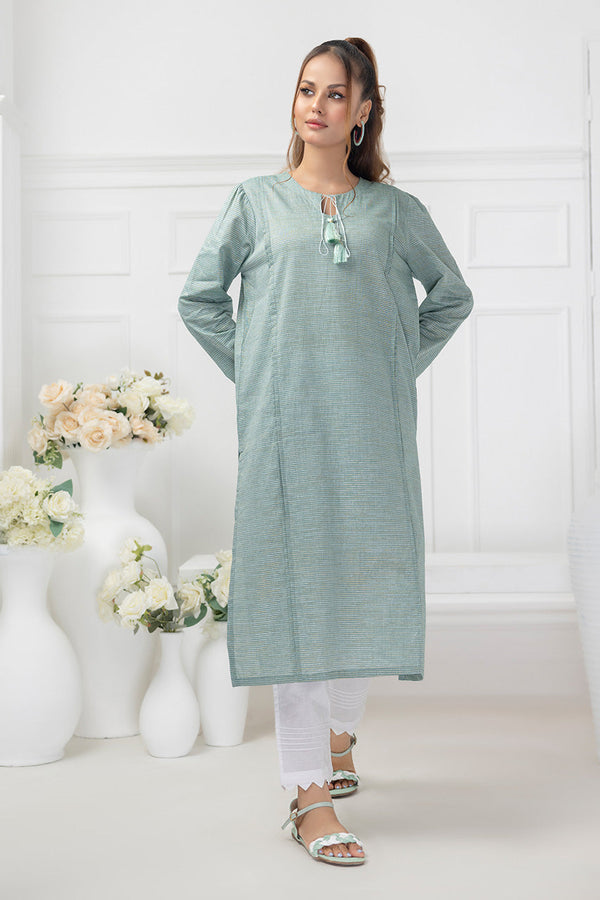 1PC Stitched Basic Texture Lawn Shirt