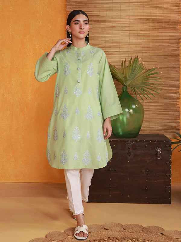 1PC Stitched Signature Embroidered Cambric Shirt