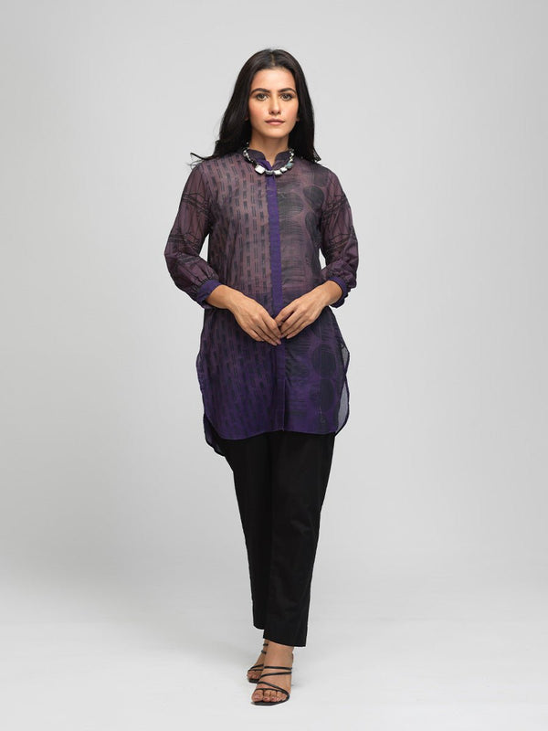 Stitched 3pc Printed Embroidered Cambric Shirt with Printed Chiffon Dupatta (RC-175A) - SalitexOnline
