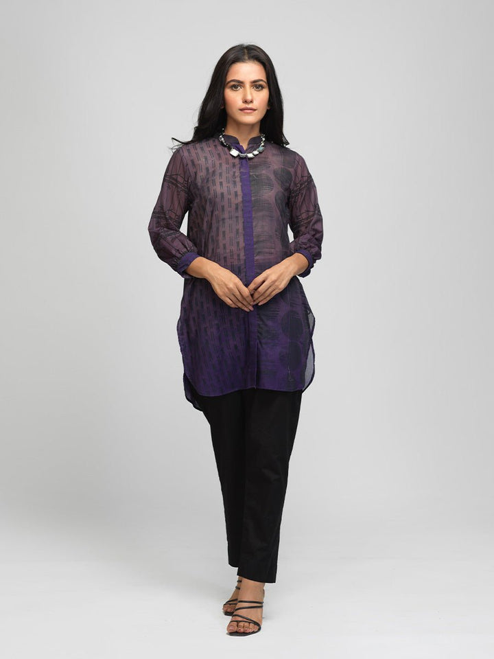 Stitched 3pc Printed Embroidered Cambric Shirt with Printed Chiffon Dupatta (RC-175A) - SalitexOnline