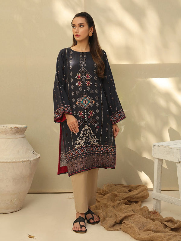 Stitched Silkoria Printed Lawn with Embroidered Shirt & Chiffon Dupatta I 3pc (RC-161BA) - SalitexOnline