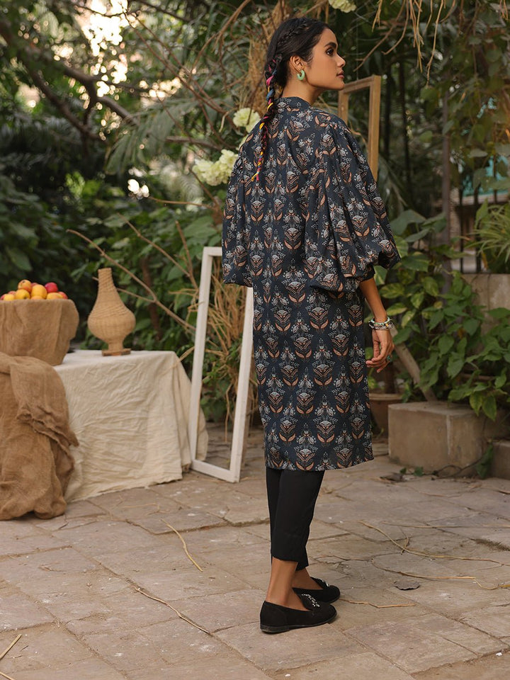 Stitched Printed Lawn Shirt with Embroidered Front & Lawn Jacquard Dupatta I Festive Poshmal 3pc (WK-310A) - SalitexOnline
