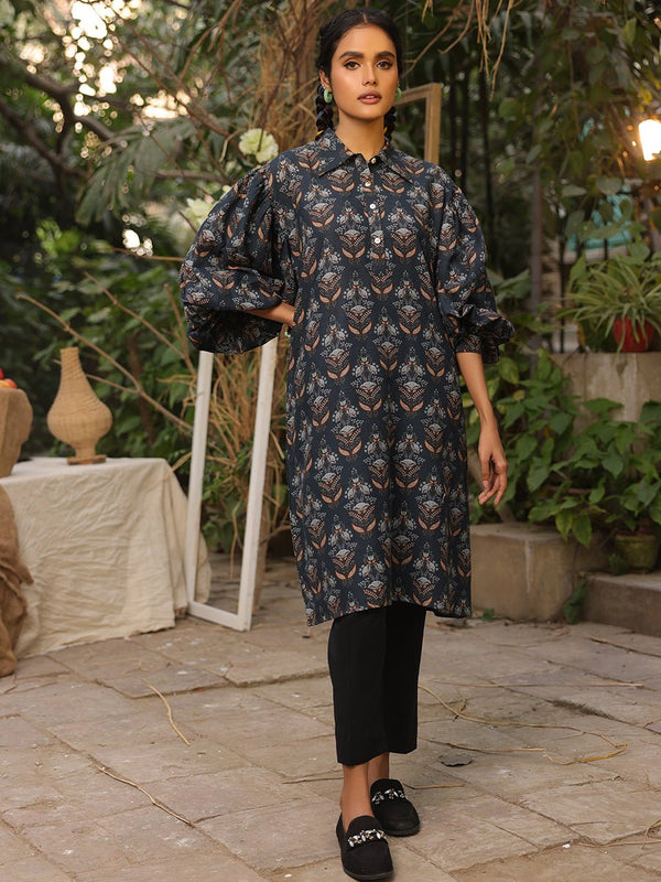 1pc Stitched Basic Printed Khaddar Shirt