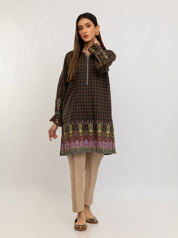 1PC Stitched Basic Printed Khaddar Shirt