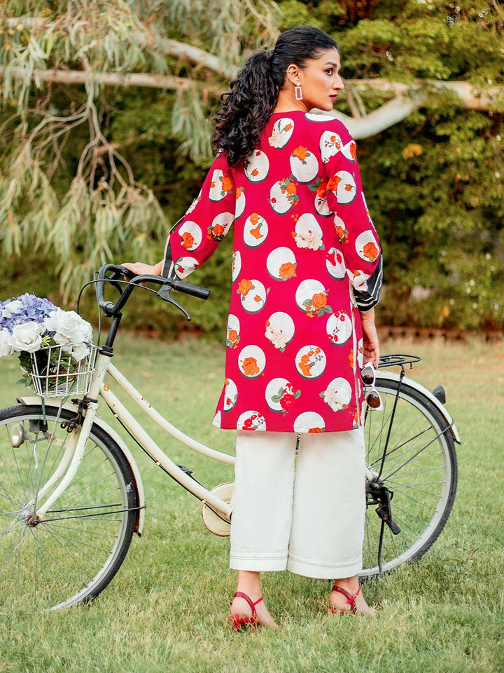 Stitched 3pc Jacquard Cambric Shirt with Jacquard Cambric Dupatta (WK-373B) - SalitexOnline