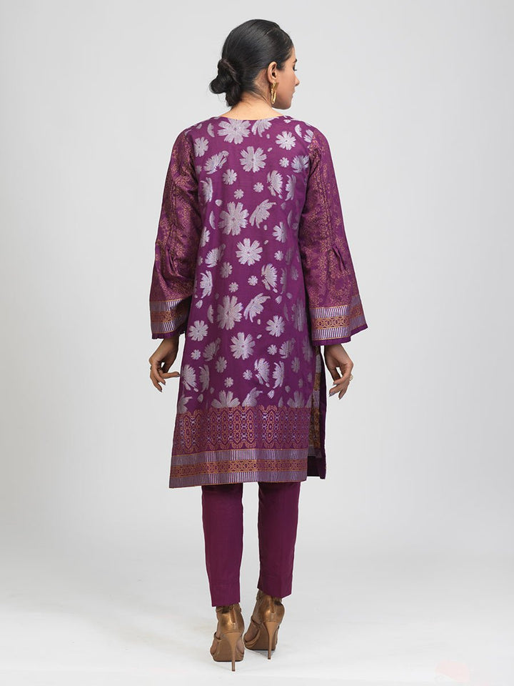 3pc Digital Cotton Satin Embroidered Shirt with Digital Tissue Silk Dupatta - CS (WK-00581) - SalitexOnline