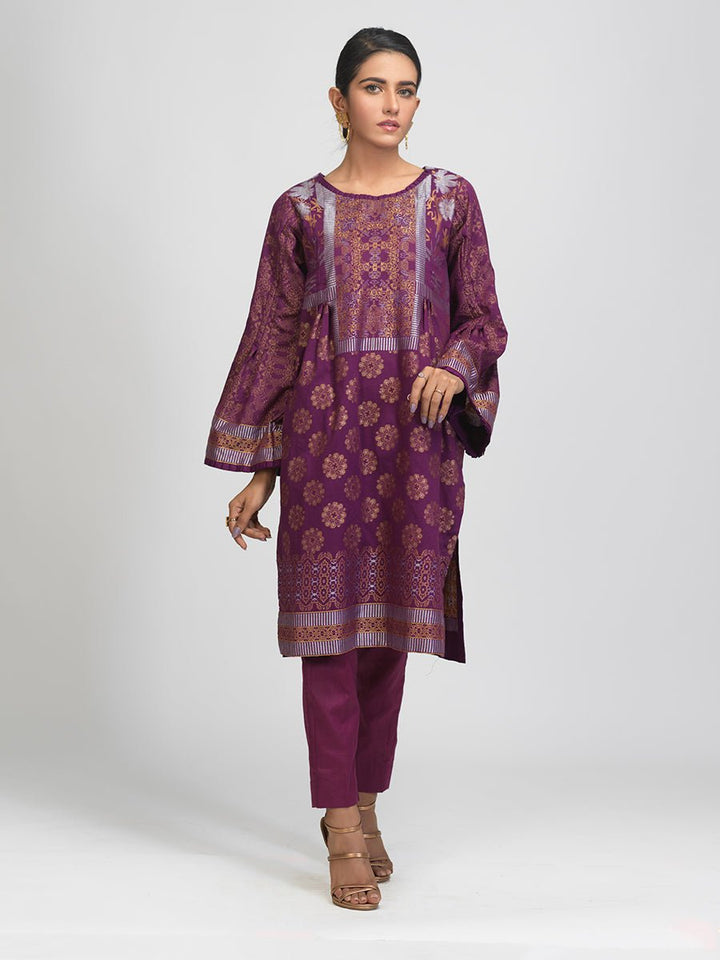 3pc Digital Cotton Satin Embroidered Shirt with Digital Tissue Silk Dupatta - CS (WK-00581) - SalitexOnline