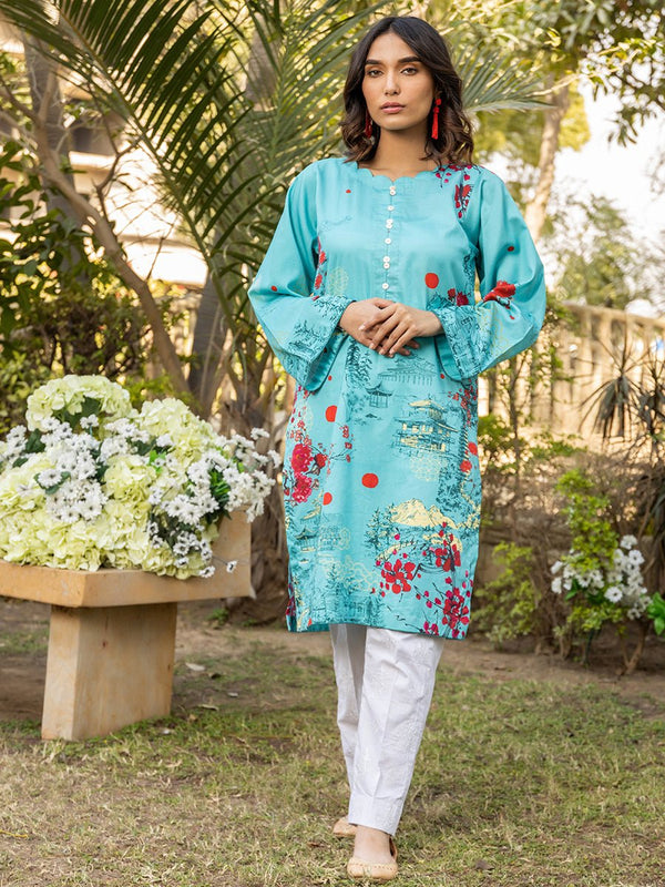 1pc - Cotton Silk Digital Printed Shirt - SalitexOnline