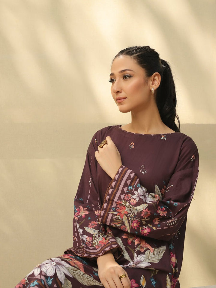 Stitched Silkoria Lawn Shirt with Embroidered Front , Chiffon Dupatta & Printed Trouser I 3pc Stitched (RC-159B) - SalitexOnline