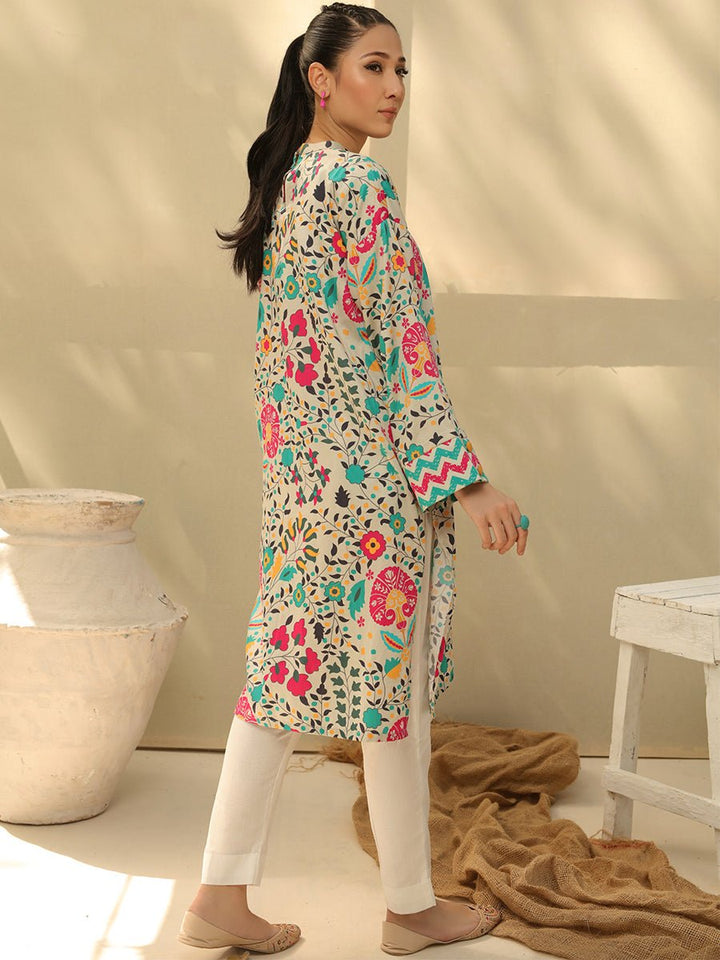 Stitched Faustina Lawn 3pc With Embroidered Front , Embroidered Duppatta & Trouser Bunches (WK-290A) - SalitexOnline
