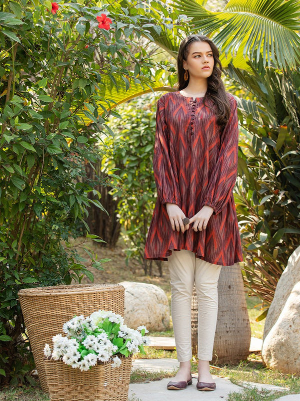 1pc- Cotton Viscose Fusion Pret - SalitexOnline
