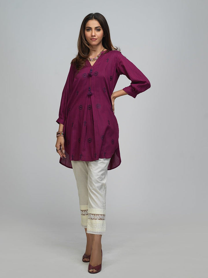 1pc- Embroidered Fusion Rangoli Pret (RG-00001) - SalitexOnline