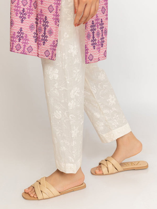 Festive Stitched Printed Lawn with Embroidered Shirt , Chiffon Embroidered Dupatta & Trouser Bunches I 3pc (WK-292B) - SalitexOnline
