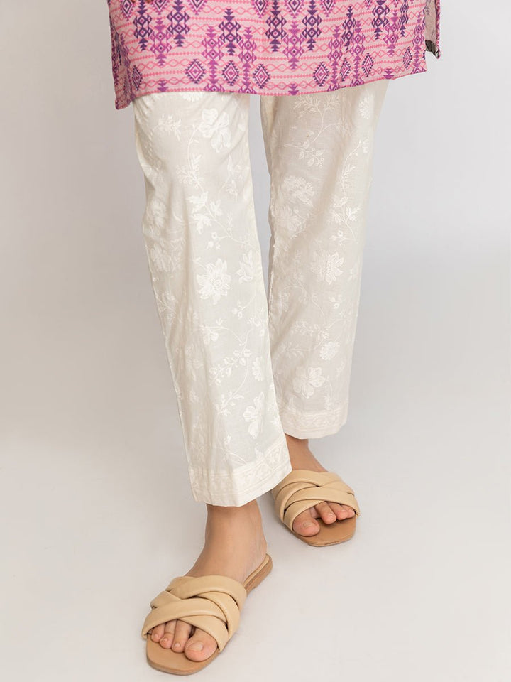 Festive Stitched Printed Lawn with Embroidered Shirt , Chiffon Embroidered Dupatta & Trouser Bunches I 3pc (WK-292B) - SalitexOnline