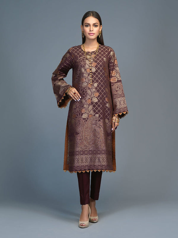 1pc Stitched Lawn Jacquard Shirt- Casual Pret (CP-00033) - SalitexOnline