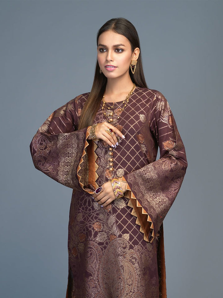 1pc Stitched Lawn Jacquard Shirt- Casual Pret (CP-00033) - SalitexOnline