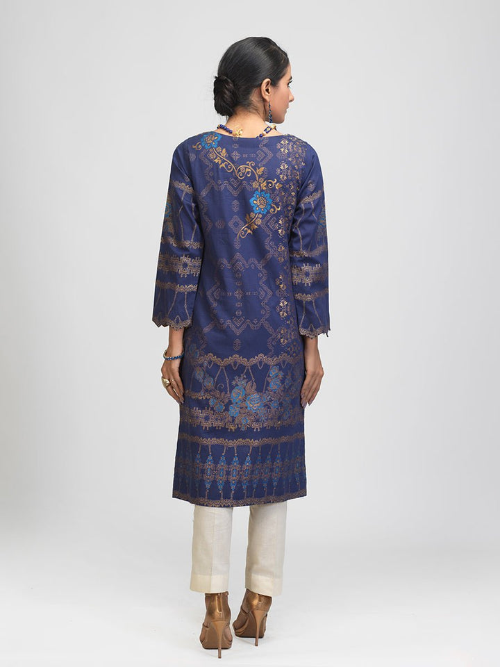 3pc Jacquard Embroidered Shirt With Khaddi Dupatta and cambric Trouser- (WK-00642) - SalitexOnline