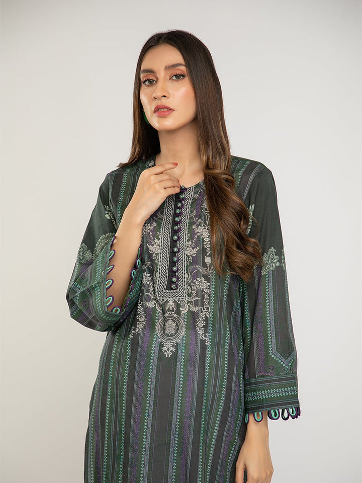 1pc Unstitched- Digital Printed Lawn kurti (UK-00104UT) - SalitexOnline