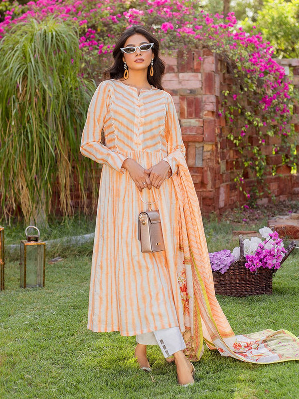 Stitched 3pc Broshia Jacquard Embroidered Shirt with Organza Dupata (WK-368) - SalitexOnline