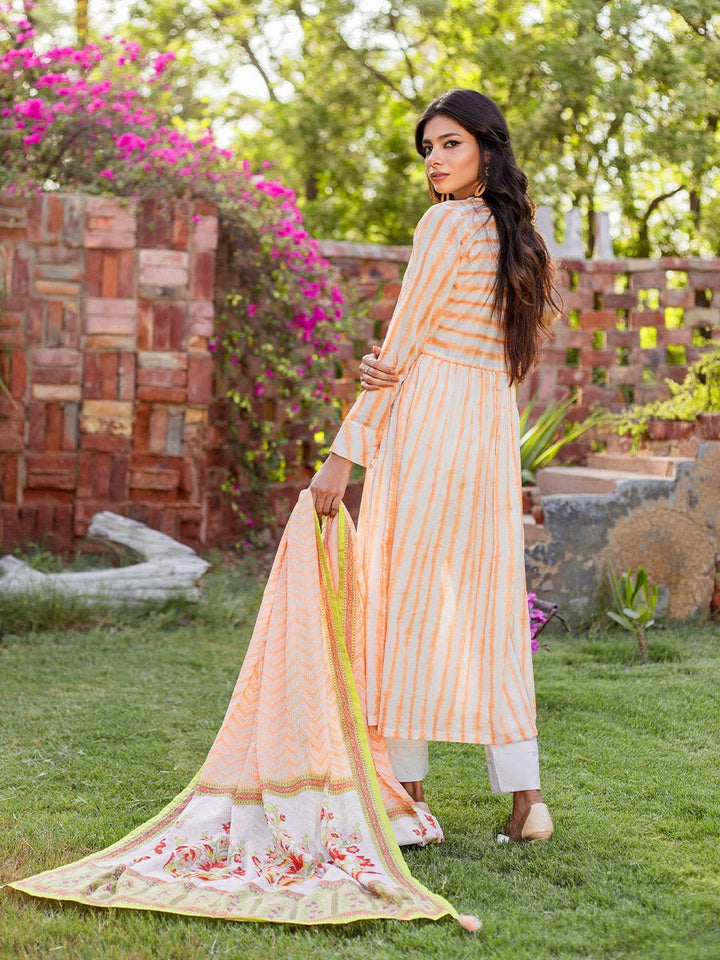 Stitched 3pc Broshia Jacquard Embroidered Shirt with Organza Dupata (WK-369) - SalitexOnline