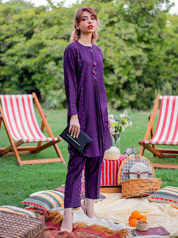 Stitched 3pc Broshia Jacquard Embroidered Shirt with Organza Dupata (WK-364) - SalitexOnline
