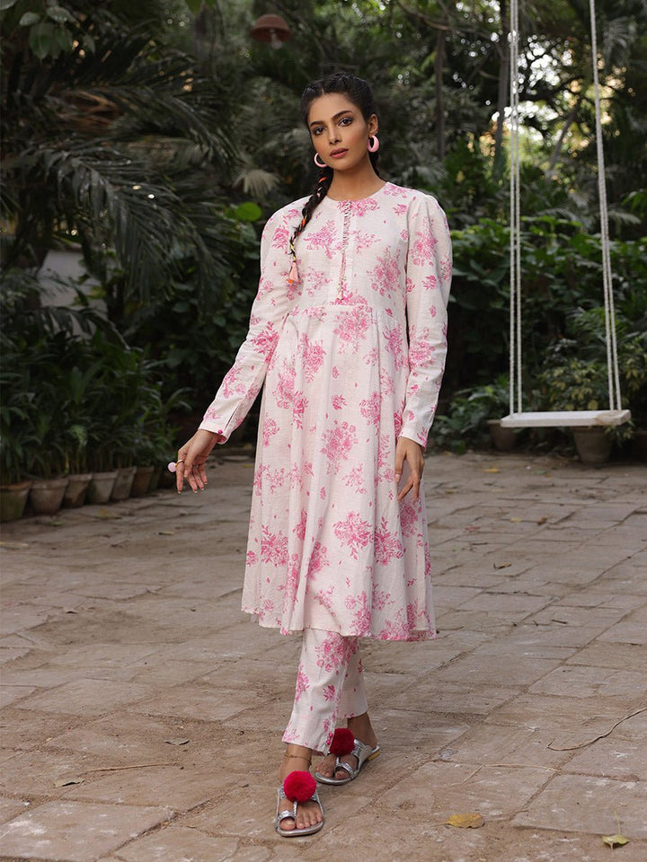 Embroidered Lawn Shirt with Chiffon Dupatta I 3pc (WK-257B) - SalitexOnline