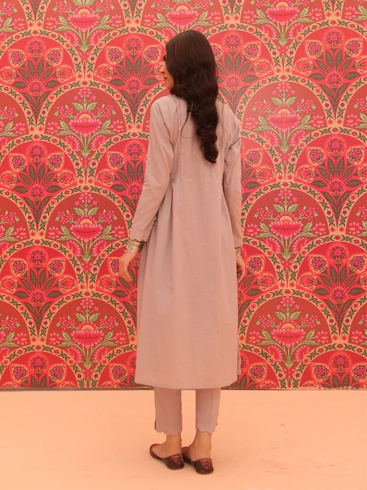 2pc - Cotton Khaddi Solid Suit - SalitexOnline