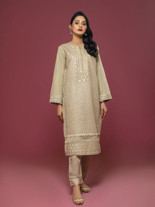 Festive Stitched Printed Lawn with Embroidered Shirt , Chiffon Embroidered Dupatta & Trouser Bunches I 3pc (WK-295A) - SalitexOnline