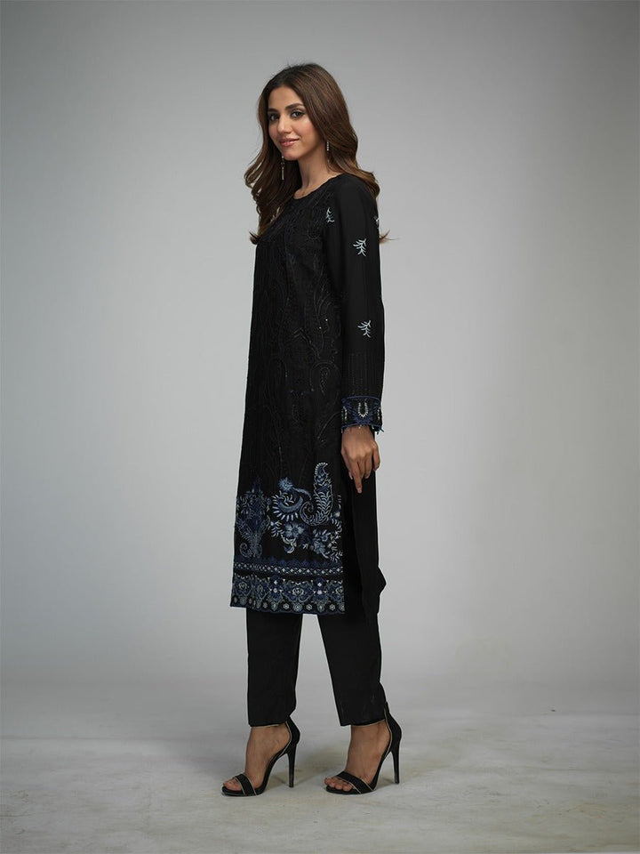 Stitched 3pc Printed Embroidered Cambric Shirt with Printed Chiffon Dupatta (RC-179B) - SalitexOnline