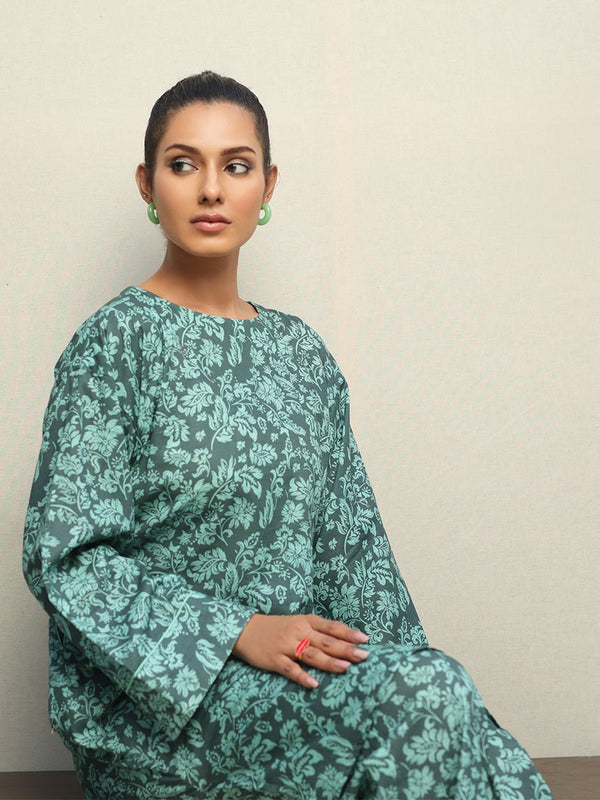 2pc- Printed Lensing Slub Suit - SalitexOnline