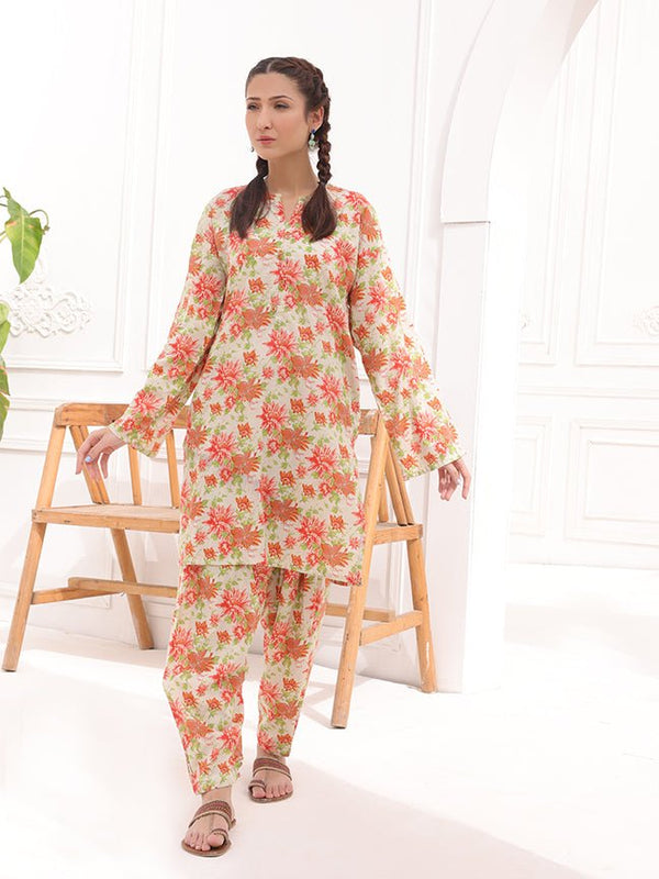 Stitched 3pc Jacquard heavy embroidered shirt , Lawn jacquard dupatta & cambric jacquard trouser (WK-335) - SalitexOnline