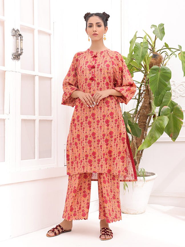 Stitched 3pc Jacquard Cambric Shirt with Jacquard Cambric Dupatta (WK-376A) - SalitexOnline