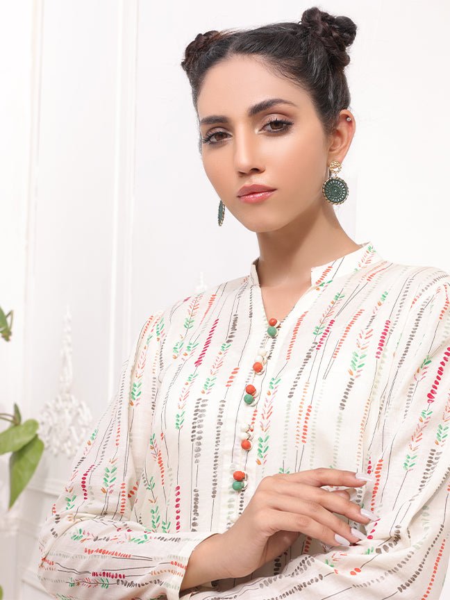 Stitched 3pc Jacquard Cambric Shirt with Jacquard Cambric Dupatta (WK-375B) - SalitexOnline